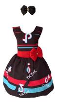 Vestido Infantil Tik Blogueira Social Vestido Infantil Tik Blogueira Social