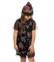 Vestido Infantil Trick Nick Preto