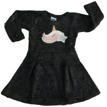 Vestido Infantil Tricot Unicórnio Kiko E Kika 100% Algodão REF. 8081