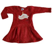 Vestido Infantil Tricot Unicórnio Kiko E Kika 100% Algodão REF. 8081