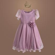 Vestido Infantil Tule com Glitter Princesa Elegante e Brilhante para Eventos Especiais