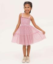 Vestido Infantil Tule Marisa Tam 4 a 10-55044 Vestido Infantil Tule Marisa Tam 4 a 10-55044