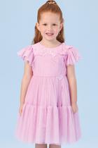 Vestido Infantil Tule Rosa Petit Cherie