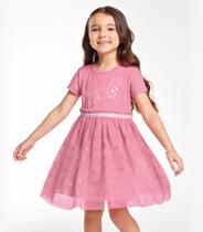 Vestido Infantil Tule Trick Nick Rosa