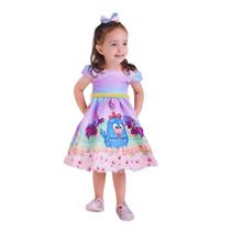 Vestido Infantil Turma da Galinha Pintadinha Colorido - Lauraca Moda Infantil