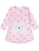 Vestido Infantil Ursa em Plush Kukiê