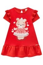 Vestido Infantil Ursinha Vermelho Infanti 83590