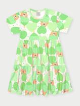 Vestido Infantil Ursinho Doce Verde Abrange