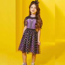 Vestido Infantil Verão Bruxinha Acompanha Tiara - Kukiê