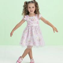 Vestido Infantil Verão Cetim Fadinha - Málagah