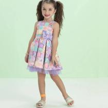 Vestido Infantil Verão Cetim - Málagah