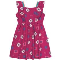 Vestido Infantil Verão Cotton Ligth Rotativo Amora Tam 2 a 8 - Angerô