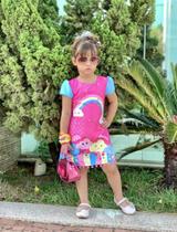 Vestido infantil verão em crepe estampado - sublimado - Cherozinha