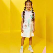 Vestido Infantil Verão Em Fly Tech Unicórnio - Kukiê