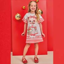 Vestido Infantil Verão em Fly Tech Ursinha - Kukiê