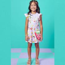 Vestido Infantil Verão Em Molecotton com Bolsa Morango - Infanti Vestido Infantil Verão Em Molecotton com Bolsa Morango - Infanti