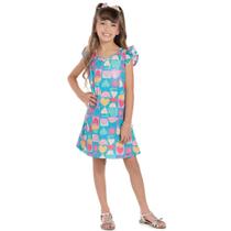 Vestido Infantil Verão Em Relive Corações - Pic Nic