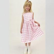 Vestido Infantil Verão em super cetim Barbie Tam 6 a 12 - Infanti