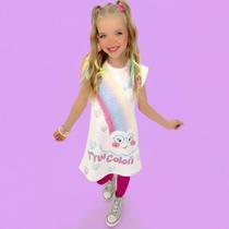 Vestido Infantil Verão Menina Fly Tech Trolls - Kukiê Vestido Infantil Verão Menina Fly Tech Trolls - Kukiê
