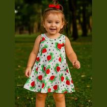 VESTIDO INFANTIL VERÃO MENINA TARTARUGA - TAM. 4 ao 8 VESTIDO INFANTIL VERÃO MENINA TARTARUGA - TAM. 4 ao 8