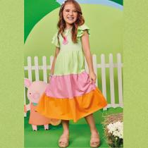 Vestido Infantil Verão Midi em Meia Malha - Kukiê