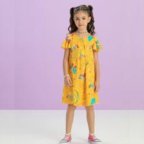 Vestido Infantil Verão Viscose Borboletas Tam 4 a 12 - Málagah