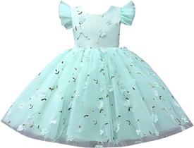 Vestido infantil verde