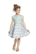 Vestido Infantil Verde Com Renda - Ninali TAMANHO 1 (SKU 4704)