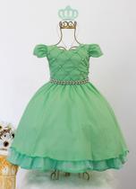 Vestido Infantil Verde Daminha Luxo E Coroa Vestido Infantil Verde Daminha Luxo E Coroa