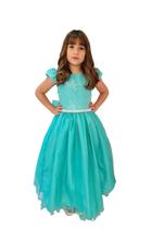 Vestido Infantil Verde Glitter Festa Casamento Rodado Chic