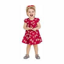 Vestido Infantil Vermelho Laços Kyly