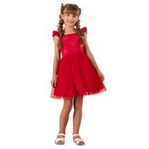 Vestido infantil vermelho mon sucré pitangueira 3125004