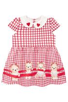 Vestido Infantil Vermelho Natal Ursos Festa Papilloo