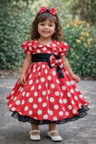 Vestido Infantil Vermelho Poá Encanto Clássico TAM:3 - CÉLIA GEREVINI