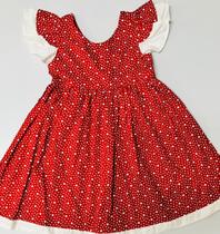 Vestido Infantil Vermelho Tamanho 5
