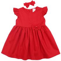 Vestido Infantil Vivi Vermelho 2 Peças