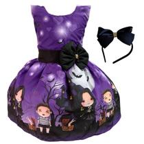 Vestido Infantil Wandinha Família Addams Luxo