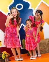 Vestido Infantil Xadrez Feminino Junino