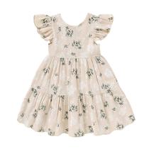 Vestido infantil YOUNGER TREE Boho Linen Floral 4-5T