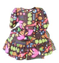 Vestido Infanto Juvenil Moda Casual Princesa Luxo Floral