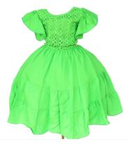 Vestido Infanto Juvenil Moda Casual Princesa Luxo Floral