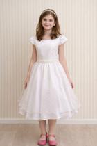 Vestido Infantojuvenil Branco Delicado e Elegante TAM :10 - SAPEQUINA