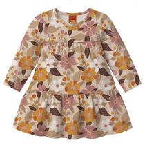 Vestido Inverno Flores KYLY Cor:BegeTamanho:4