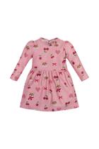 Vestido Inverno Manga Longa Flanelado boca grande -