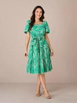 Vestido isis tata martello verde bordado