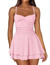 Vestido IWD Summer Sexy com alça espaguete sem encosto para mulheres