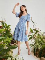 Vestido izabel jeans bordado tata martello
