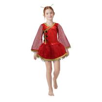 Vestido Japonesa Infantil Vestido Clássico Oriental Vermelho Com Kanzashi