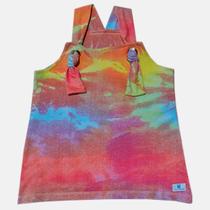 Vestido Jardienira Salopete Manabana Curto Menina Tie dye 2020