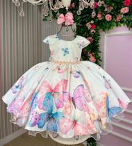 Vestido Jardim das Borboletas Off Patricia - Giovanella
